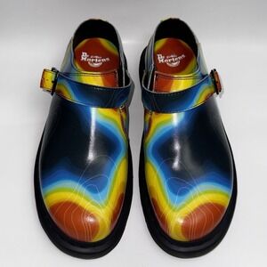 Dr. Martens Isham Genix Nappa Reclaimed Thermal Map Slingback Mules Mens Size 13